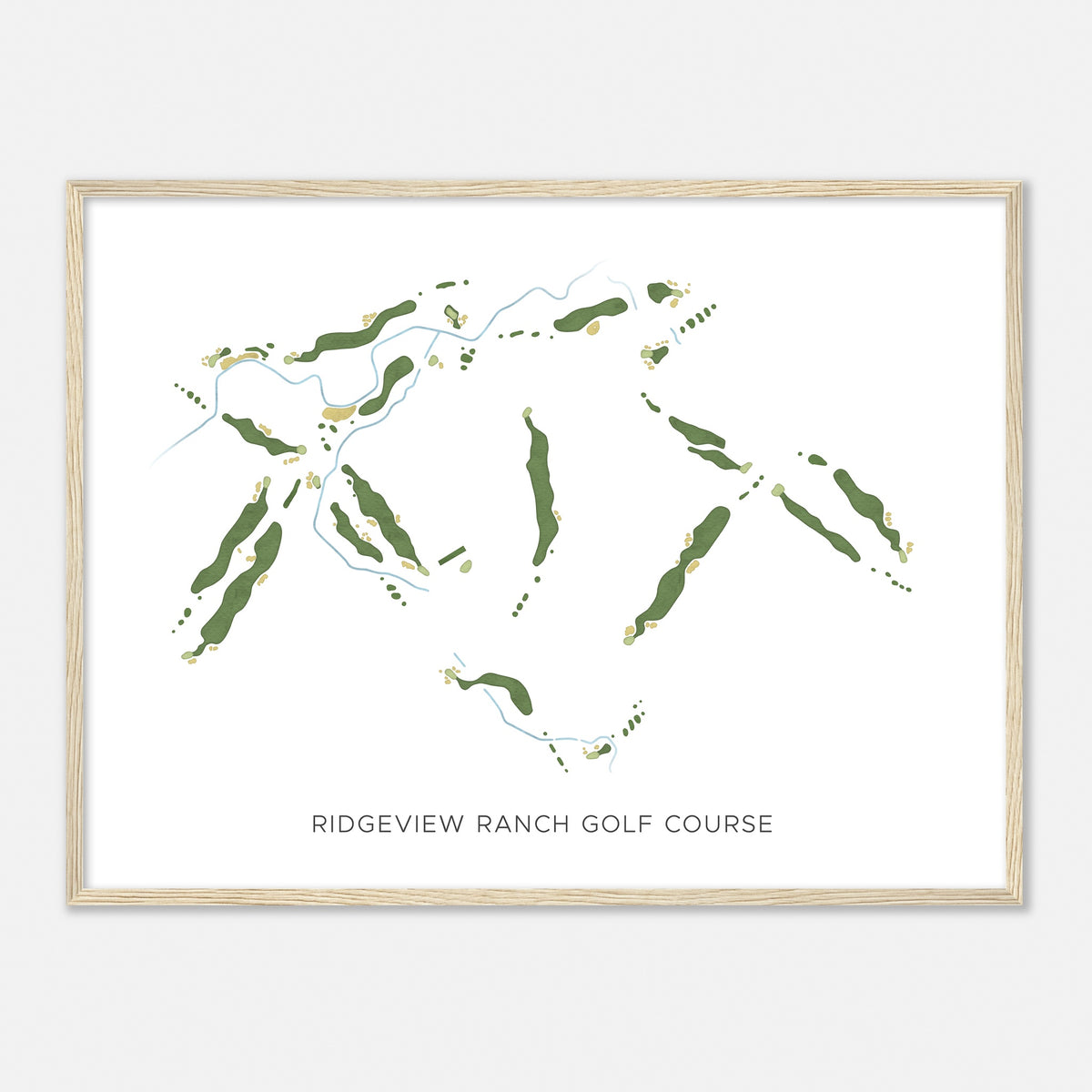 Print of Ridgeview Ranch Golf Course Modern Map