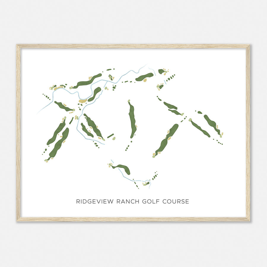 Print of Ridgeview Ranch Golf Course Modern Map