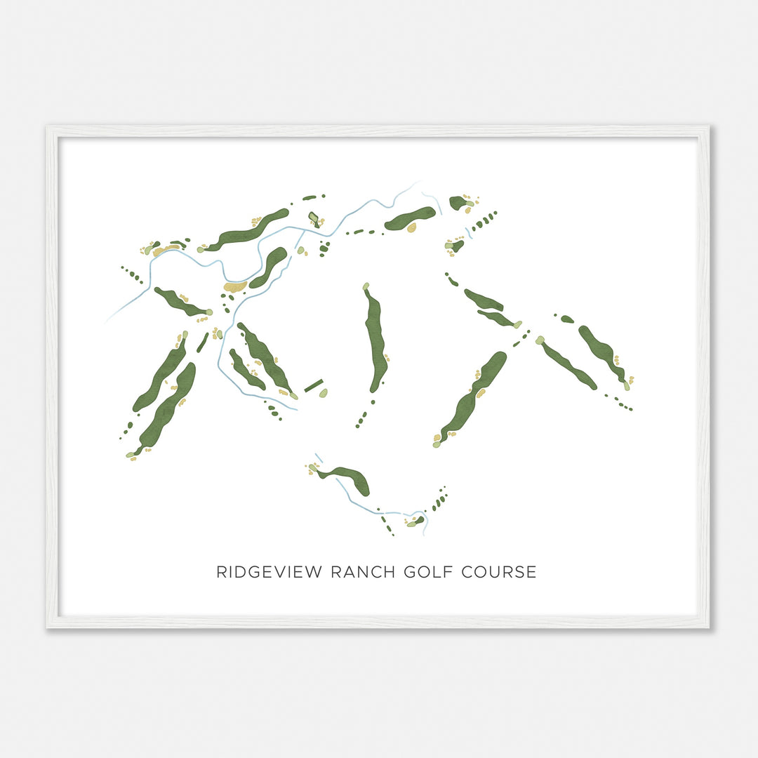 Print of Ridgeview Ranch Golf Course Modern Map
