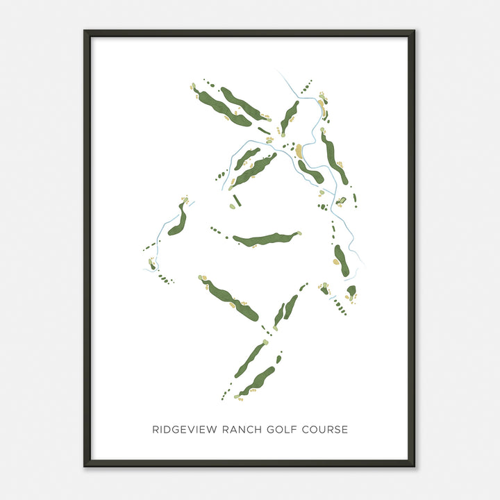 Print of Ridgeview Ranch Golf Course Modern Map