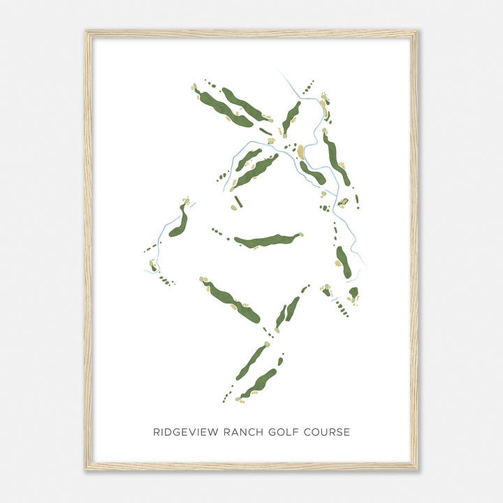 Print of Ridgeview Ranch Golf Course Modern Map