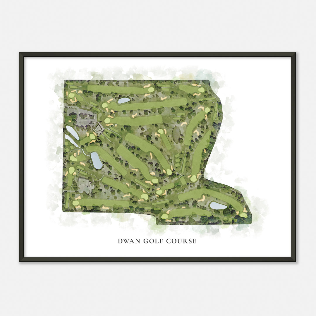 Print of Dwan Golf Course Classic Map
