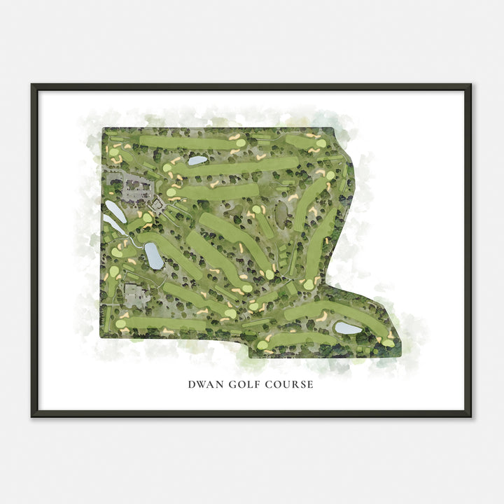 Print of Dwan Golf Course Classic Map