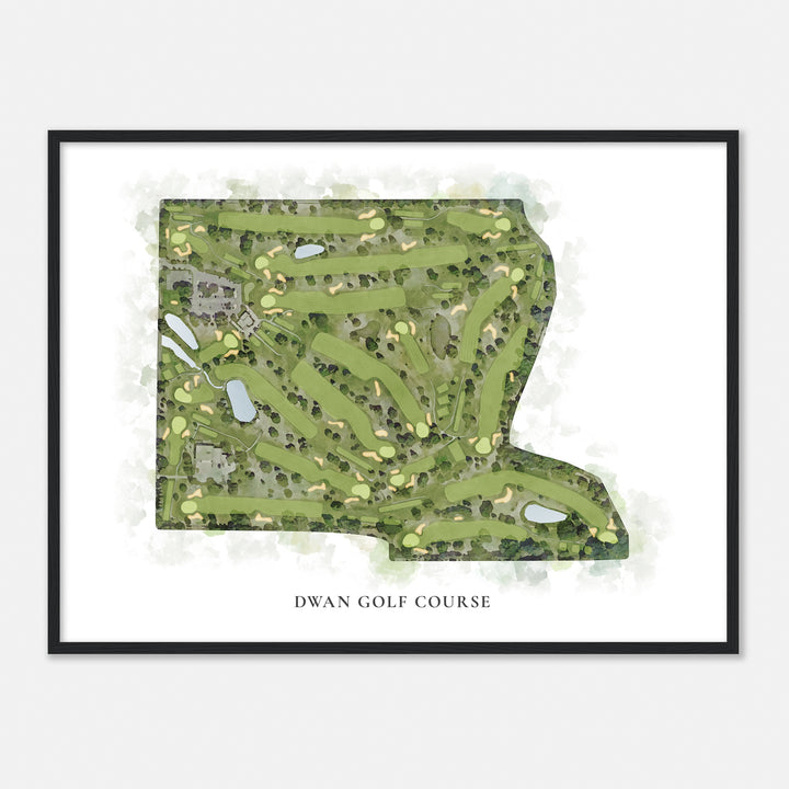 Print of Dwan Golf Course Classic Map