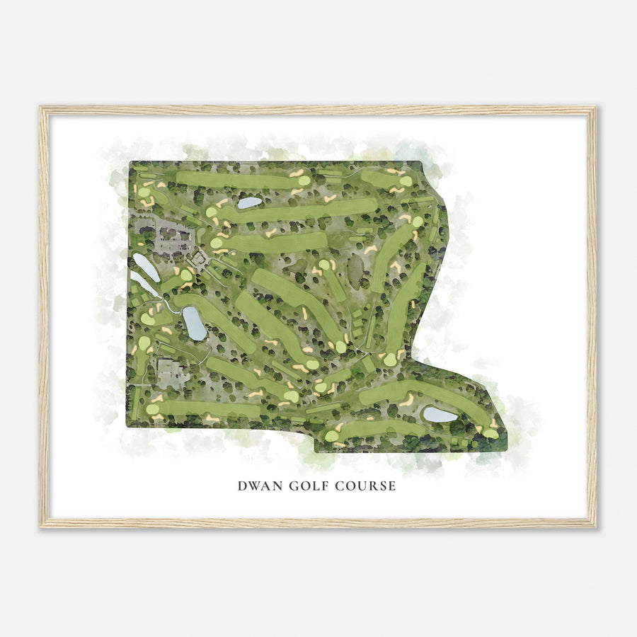 Print of Dwan Golf Course Classic Map