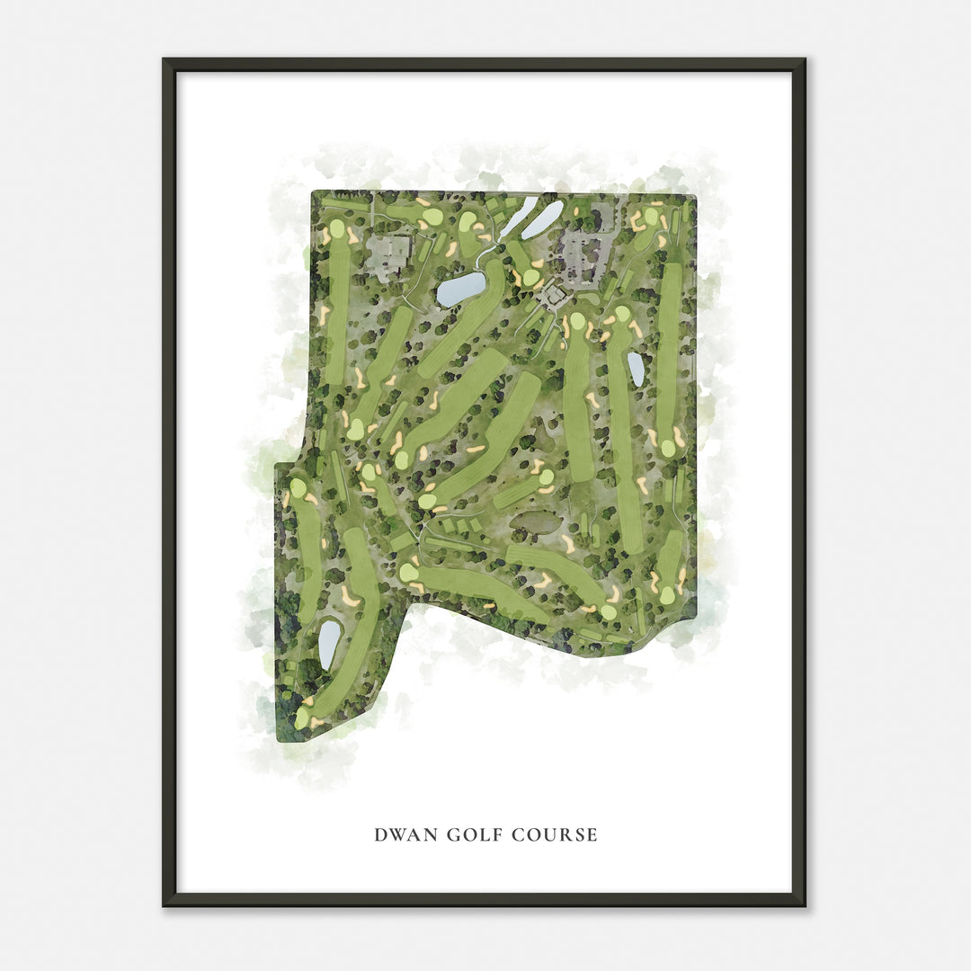 Print of Dwan Golf Course Classic Map