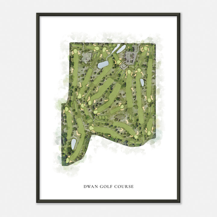 Print of Dwan Golf Course Classic Map