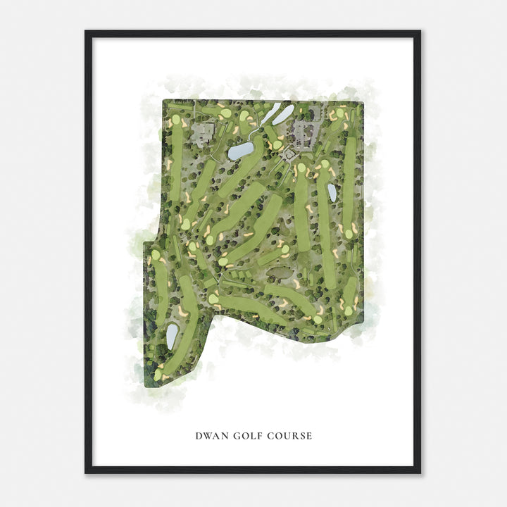 Print of Dwan Golf Course Classic Map