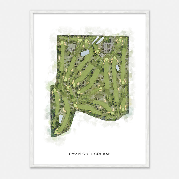 Print of Dwan Golf Course Classic Map