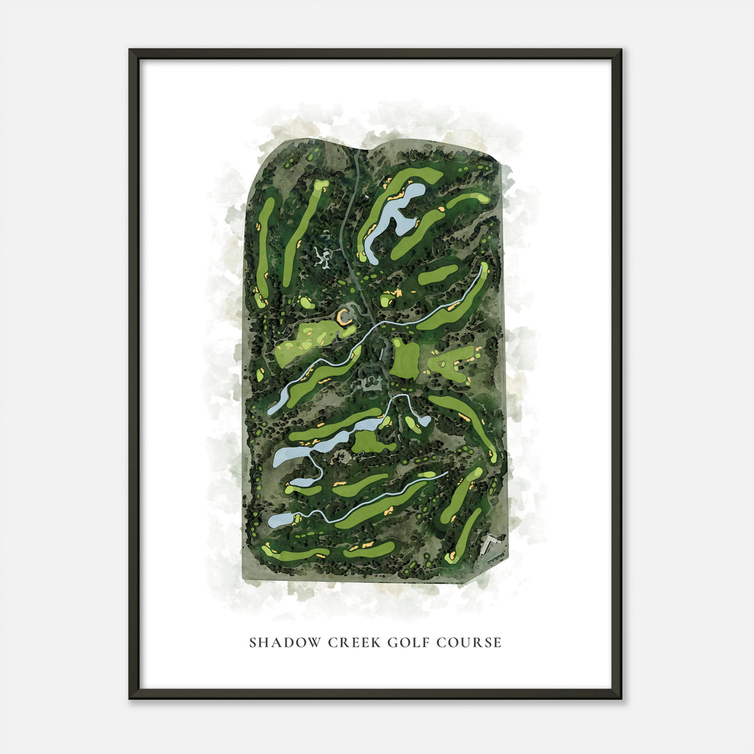 Print of Shadow Creek Golf Course Classic Map