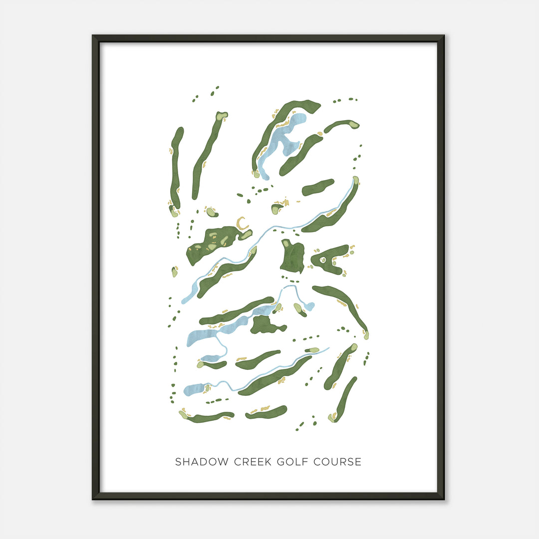 Print of Shadow Creek Golf Course Modern Map