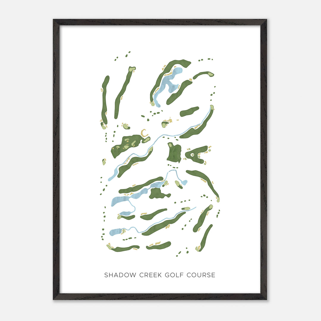 Print of Shadow Creek Golf Course Modern Map