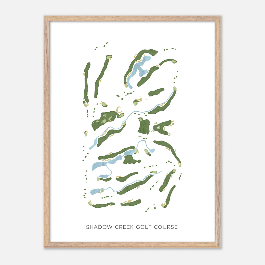 Print of Shadow Creek Golf Course Modern Map