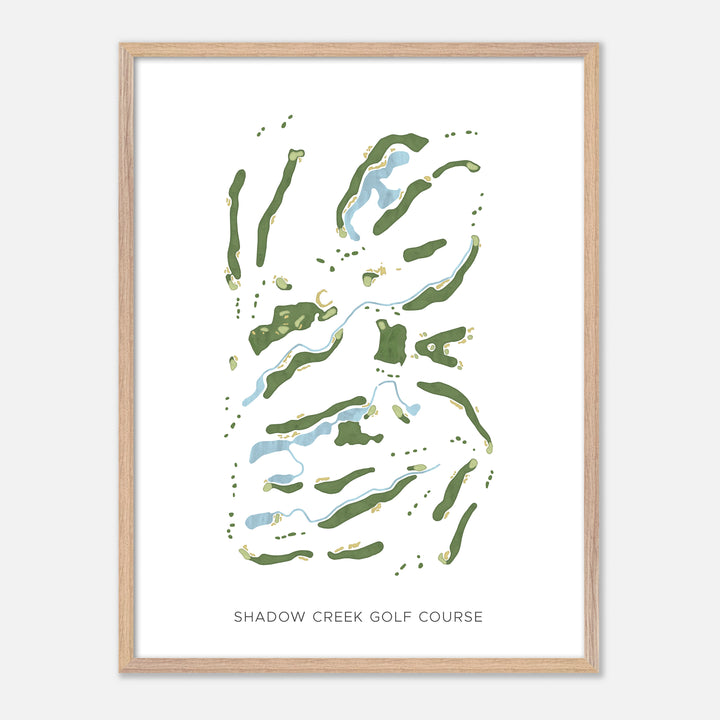 Print of Shadow Creek Golf Course Modern Map