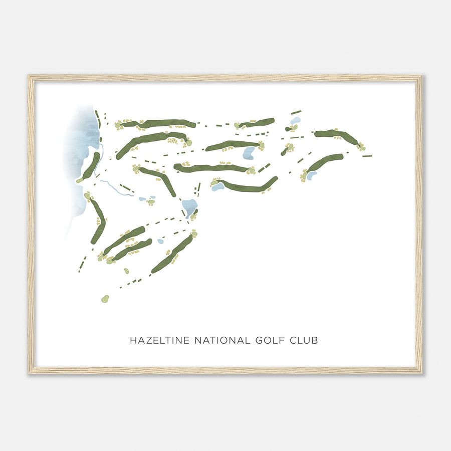 Print of Hazeltine National Golf Club Modern Map