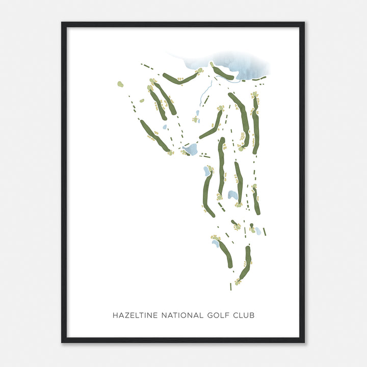 Print of Hazeltine National Golf Club Modern Map