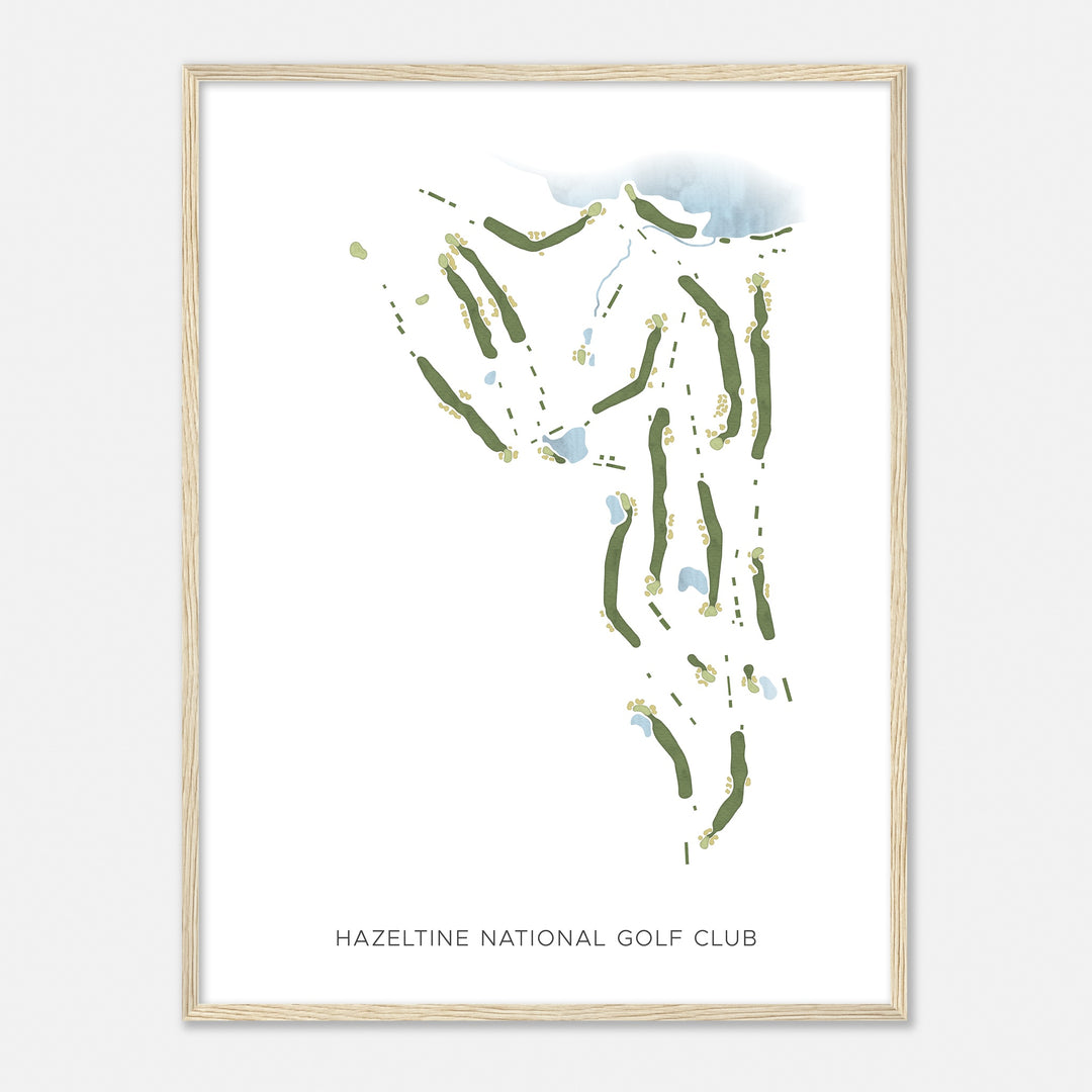 Print of Hazeltine National Golf Club Modern Map