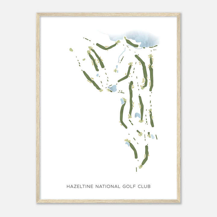 Print of Hazeltine National Golf Club Modern Map