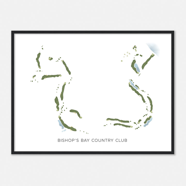 Print of Bishop'S Bay Country Club Modern Map