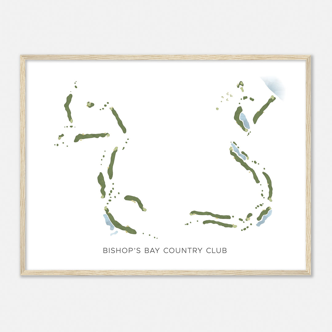 Print of Bishop'S Bay Country Club Modern Map