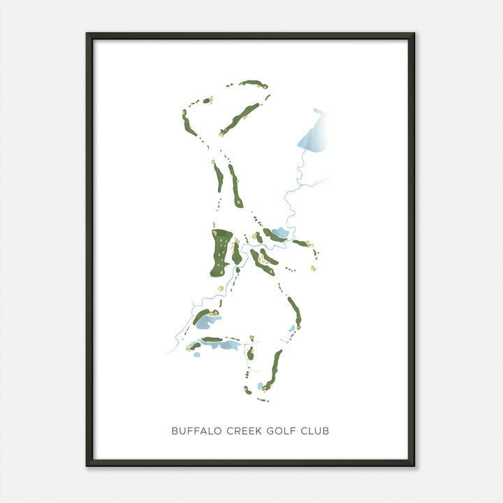 Print of Buffalo Creek Golf Club Modern Map