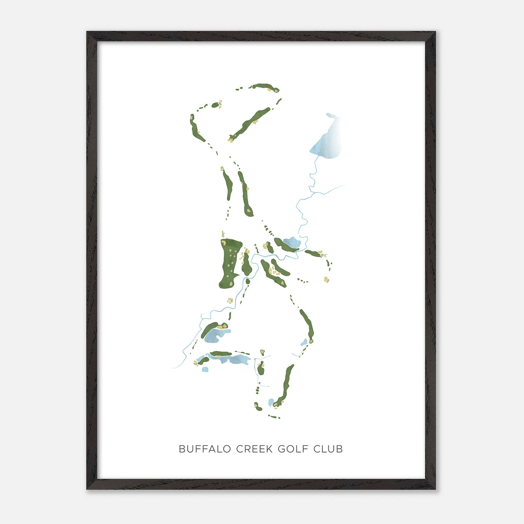 Print of Buffalo Creek Golf Club Modern Map