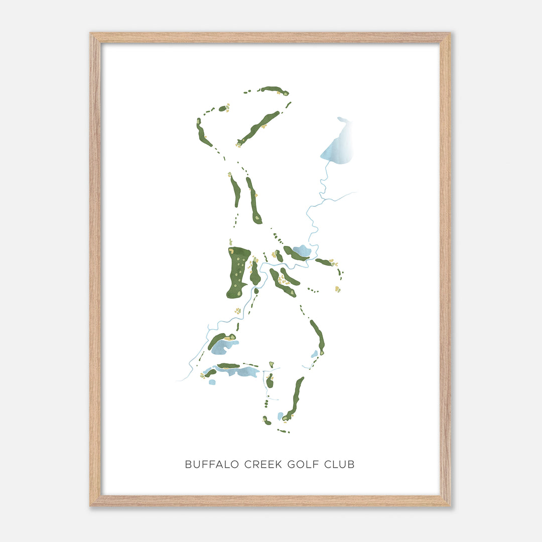 Print of Buffalo Creek Golf Club Modern Map