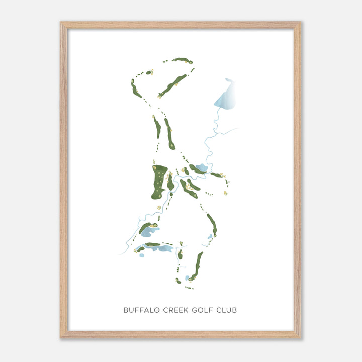 Print of Buffalo Creek Golf Club Modern Map