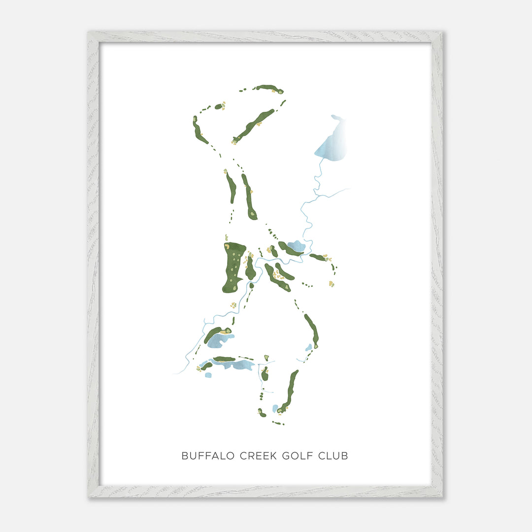 Print of Buffalo Creek Golf Club Modern Map