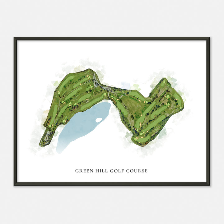 Print of Green Hill Golf Course Classic Map