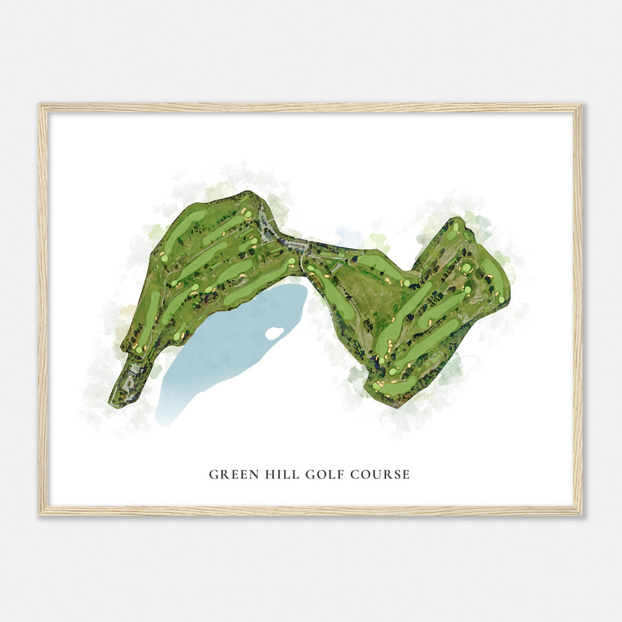 Print of Green Hill Golf Course Classic Map