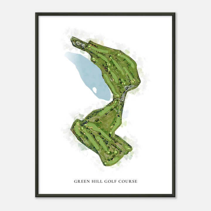 Print of Green Hill Golf Course Classic Map