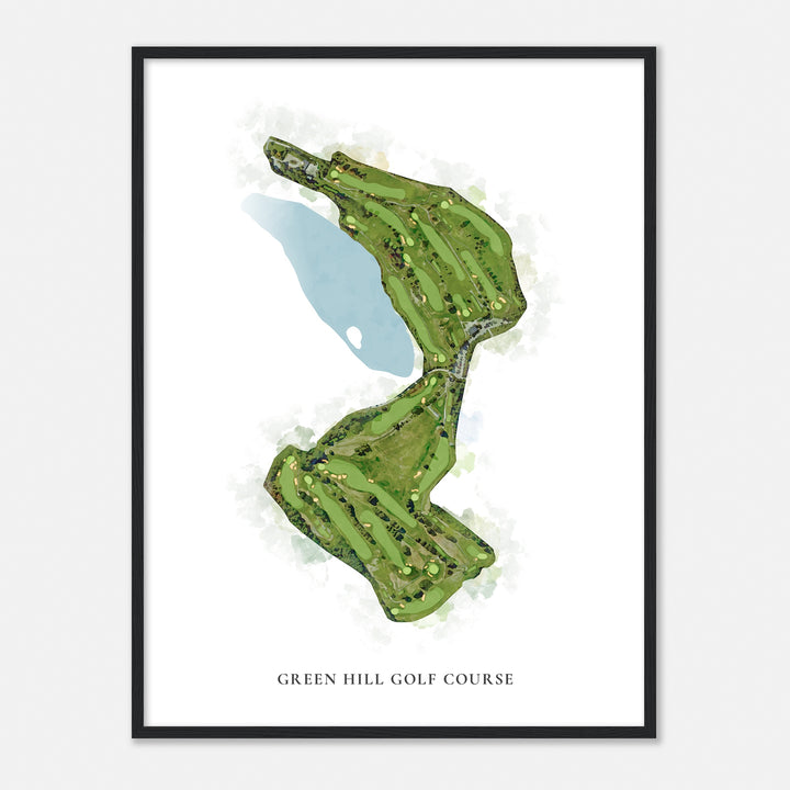 Print of Green Hill Golf Course Classic Map