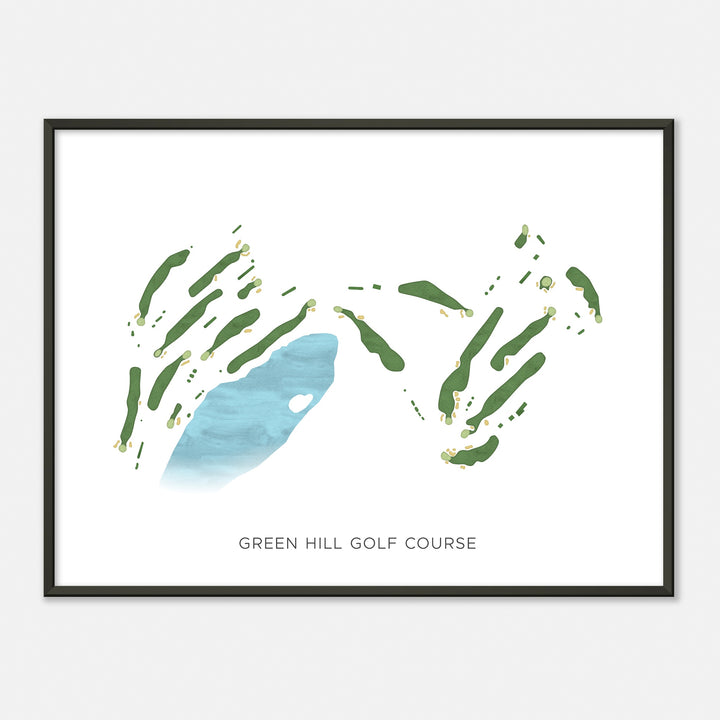 Print of Green Hill Golf Course Modern Map