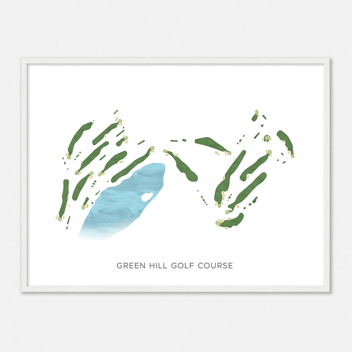 Print of Green Hill Golf Course Modern Map