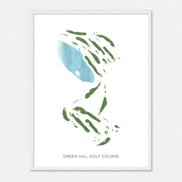 Print of Green Hill Golf Course Modern Map