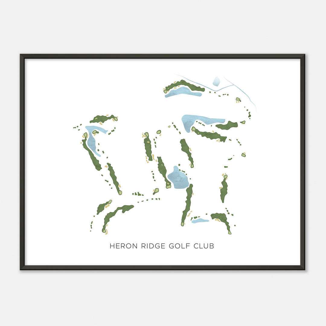 Print of Heron Ridge Golf Club Modern Map