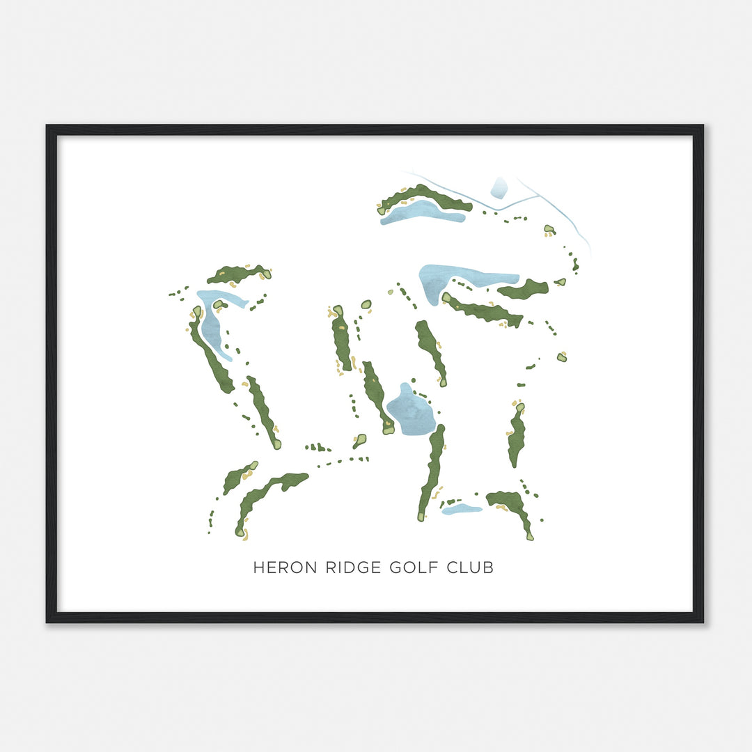 Print of Heron Ridge Golf Club Modern Map