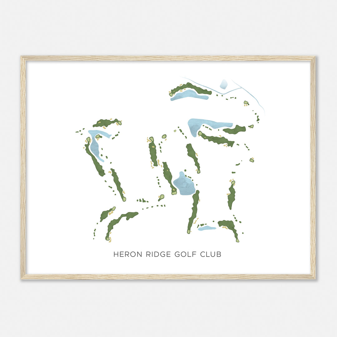 Print of Heron Ridge Golf Club Modern Map