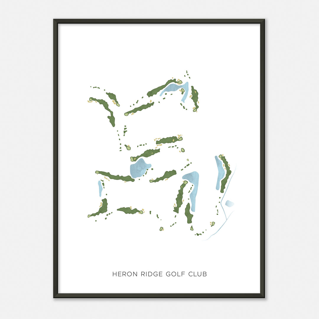 Print of Heron Ridge Golf Club Modern Map