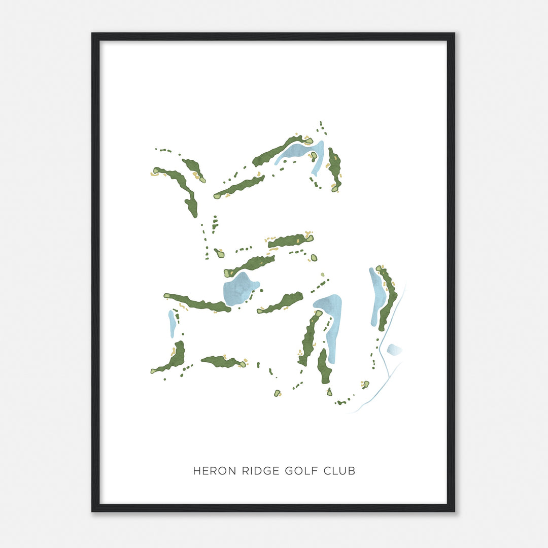 Print of Heron Ridge Golf Club Modern Map