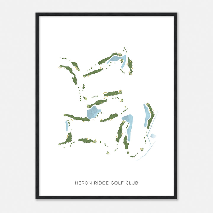 Print of Heron Ridge Golf Club Modern Map