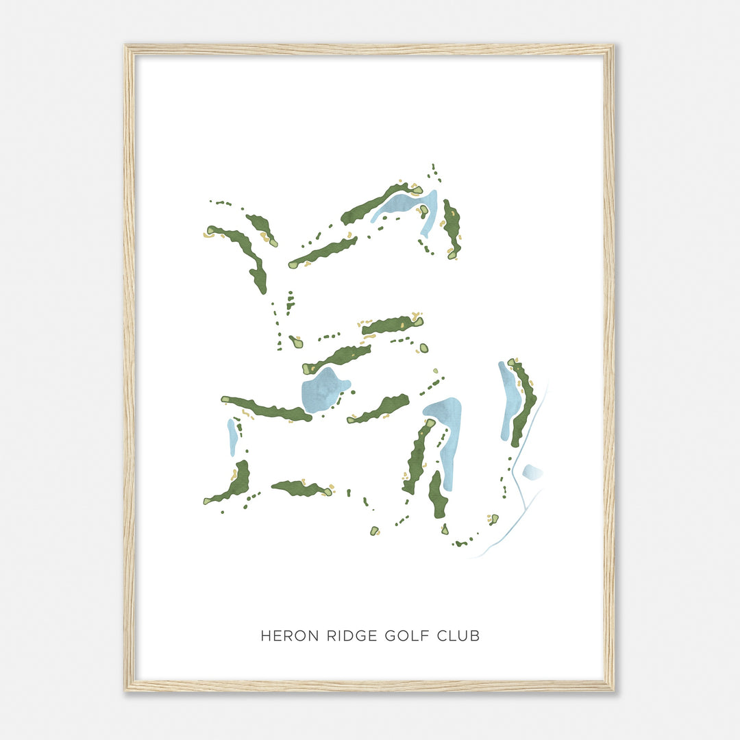 Print of Heron Ridge Golf Club Modern Map