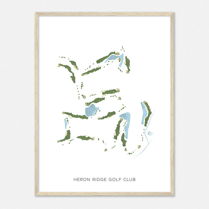Print of Heron Ridge Golf Club Modern Map