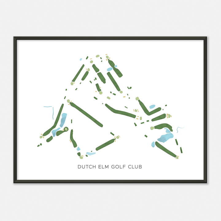 Print of Dutch Elm Golf Club Modern Map