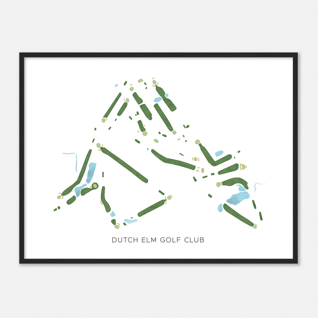 Print of Dutch Elm Golf Club Modern Map