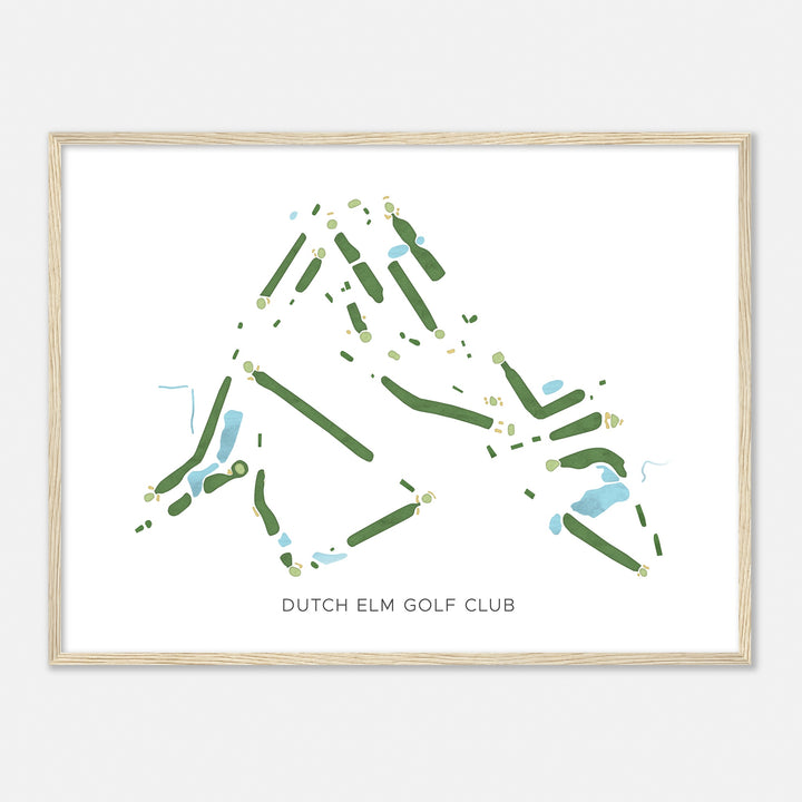 Print of Dutch Elm Golf Club Modern Map