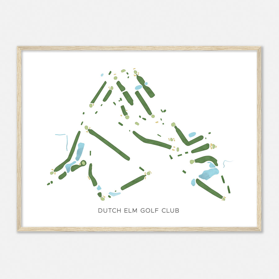 Print of Dutch Elm Golf Club Modern Map