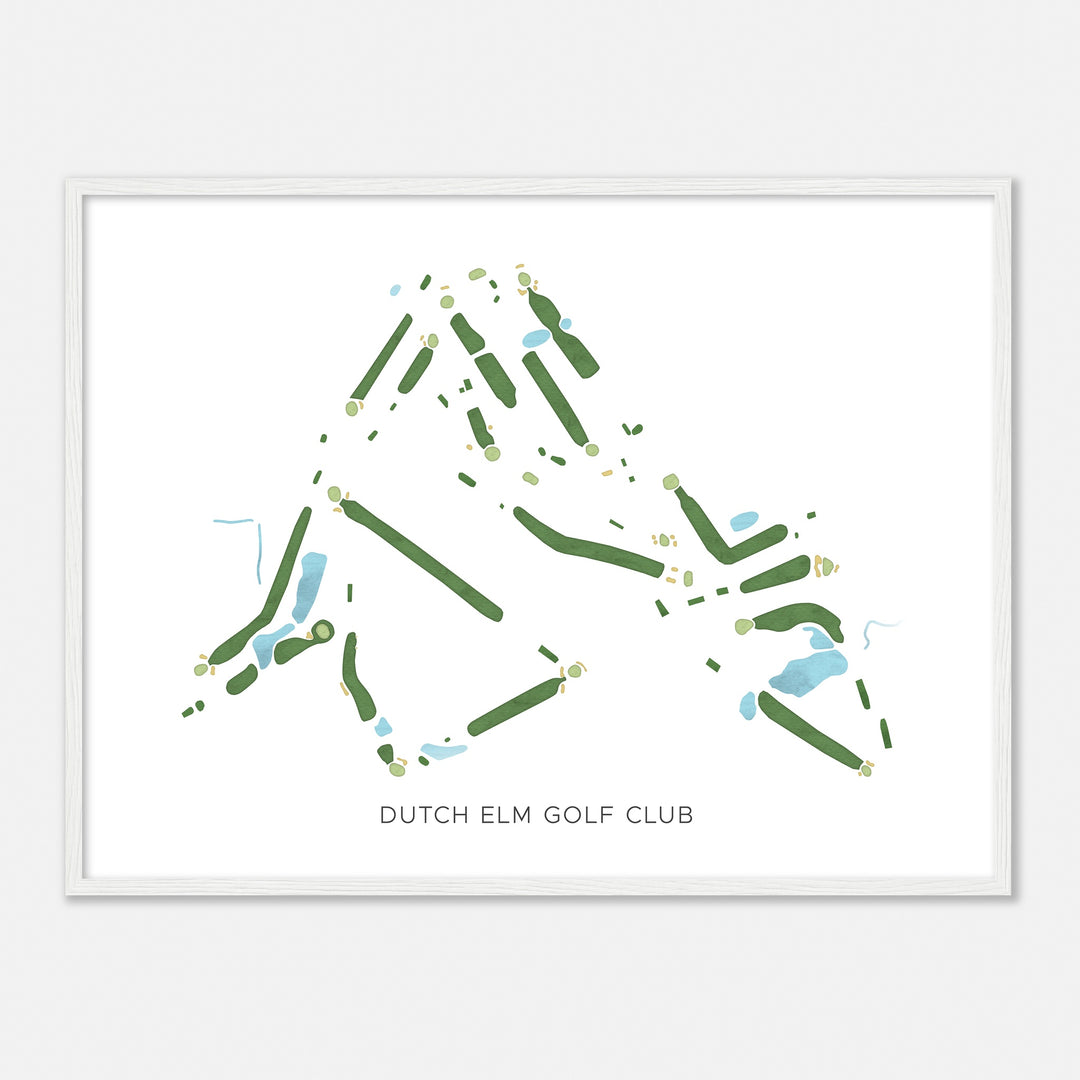 Print of Dutch Elm Golf Club Modern Map