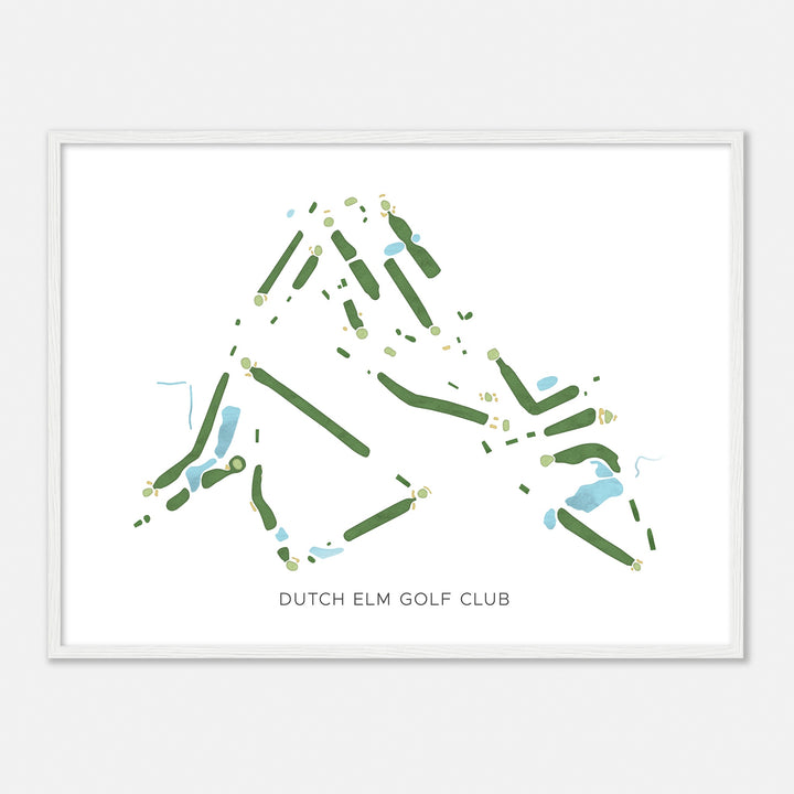 Print of Dutch Elm Golf Club Modern Map